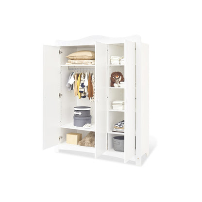 Startset 'Florentina' extra breed groot3 delen: ledikant, extra brede commode, grote kledingkast