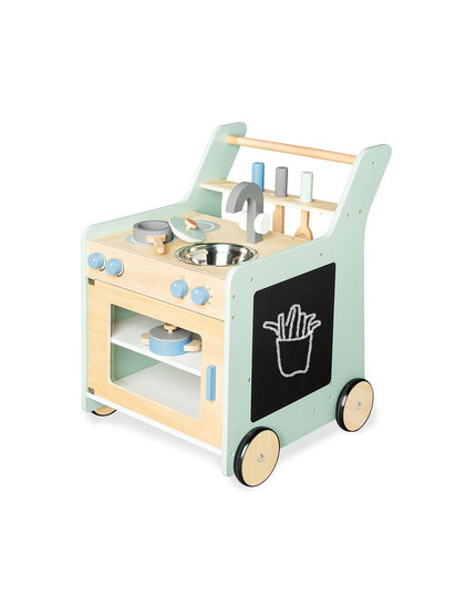 Kinderkeuken 'Kalle', pastelgroen hout keukenspeelgoed