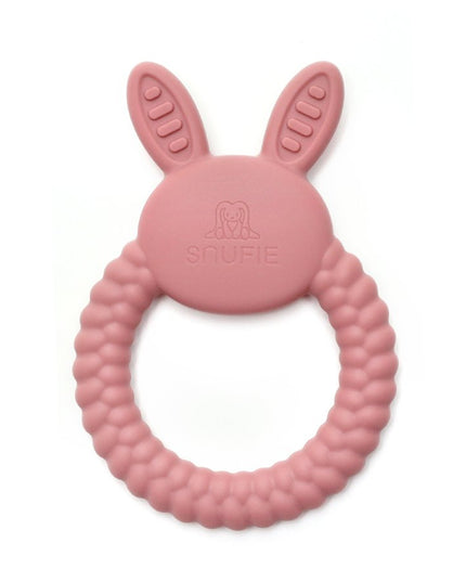 BUNNY | Soft Silicone Teething Toy | ROSE | Bijtringen