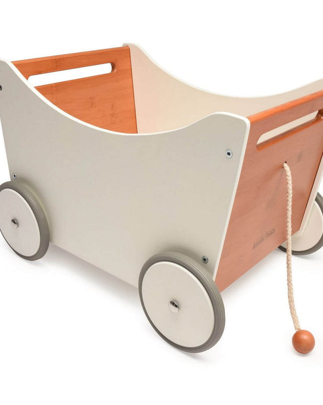 Kinderfeets 2-in-1 houten speelgoedkist wit