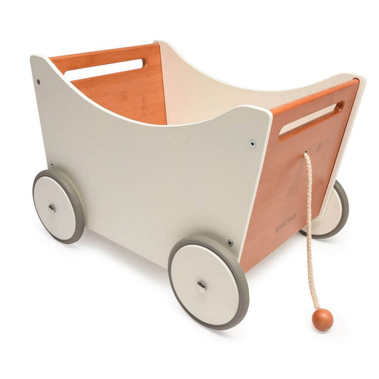 Kinderfeets 2-in-1 houten speelgoedkist wit