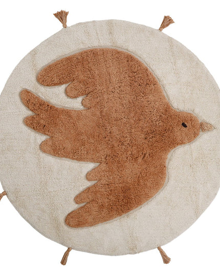 Bohobird Ronde Kinder Vloerkleed – “Toast” 110 cm