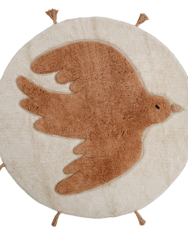 Bohobird Ronde Kinder Vloerkleed – “Toast” 110 cm