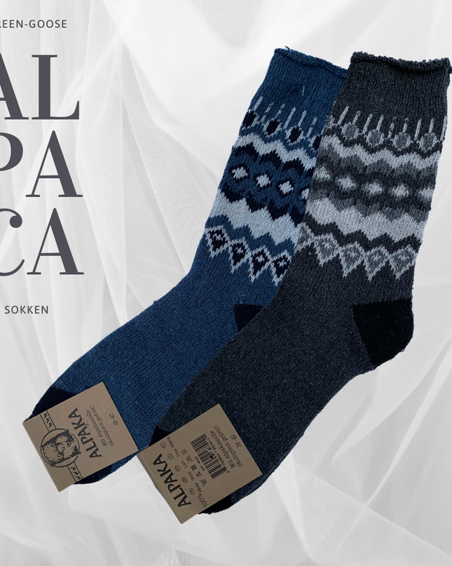 green-goose Alpaca Herensokken- 2 Paar - 100% - heren