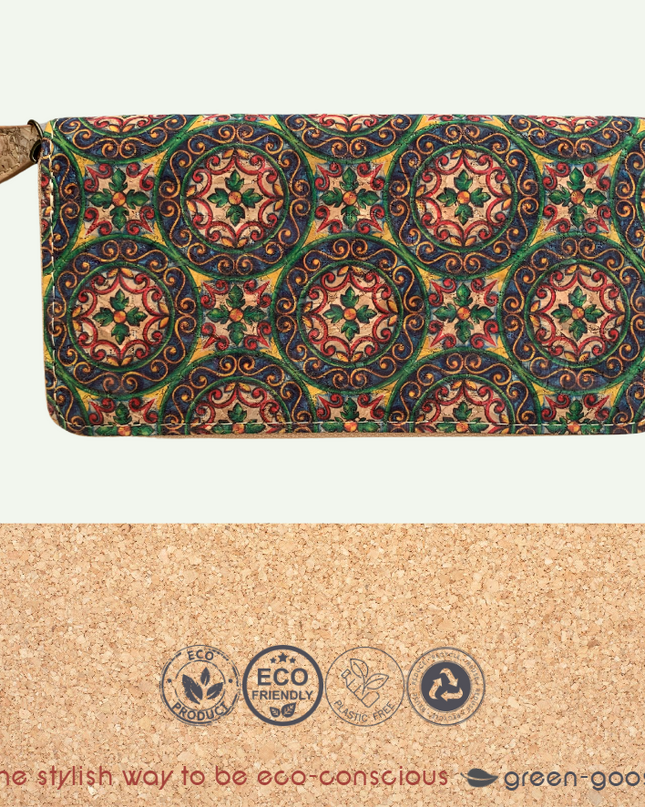 green-goose Kurk Dames Portemonnee - Circles