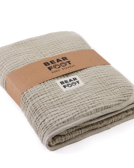 Baby blanket muslin fleece blanket fluffy soft - brown