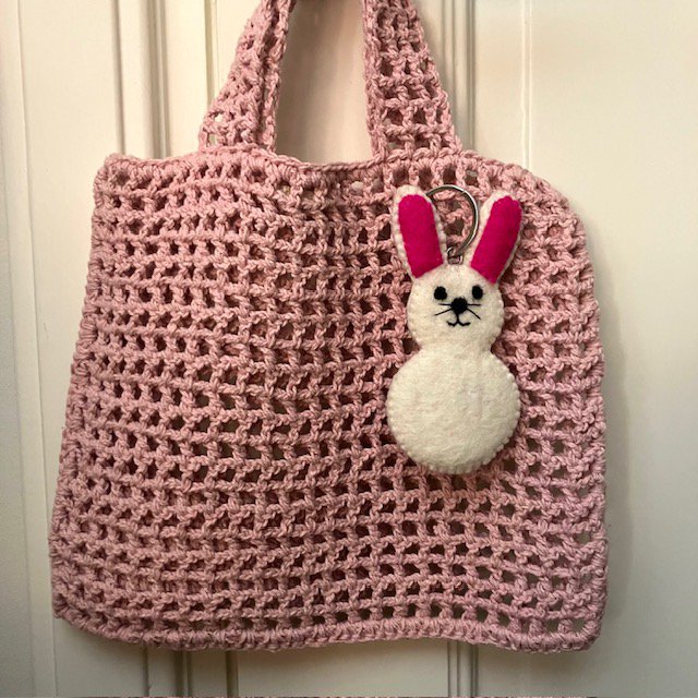 Luna -Leena Bag Kids - Light Pink - Organic Cotton - Hand Haak in Nepal