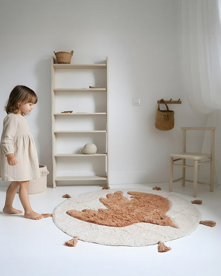 Bohobird Ronde Kinder Vloerkleed – “Toast” 110 cm