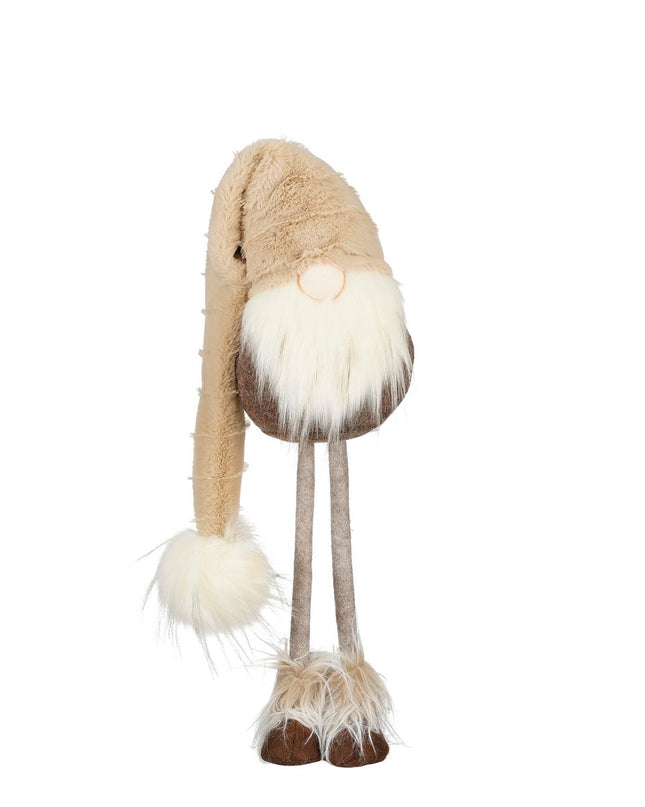 Kerstdecoratie Gnoom - L19 x B16 x H54 - Bruin kerst 2025