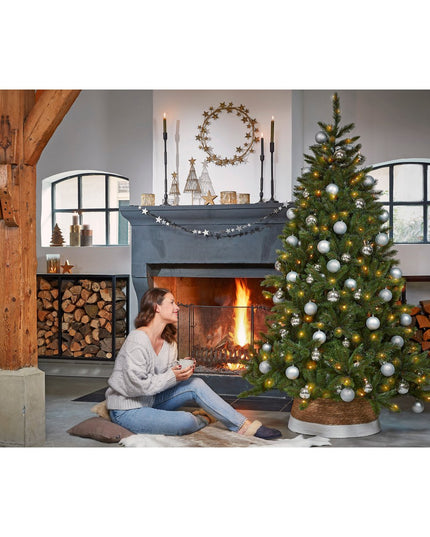 Kerstboomrok - H26 x Ø50 cm - Zeegras - Off-white kerst 2025