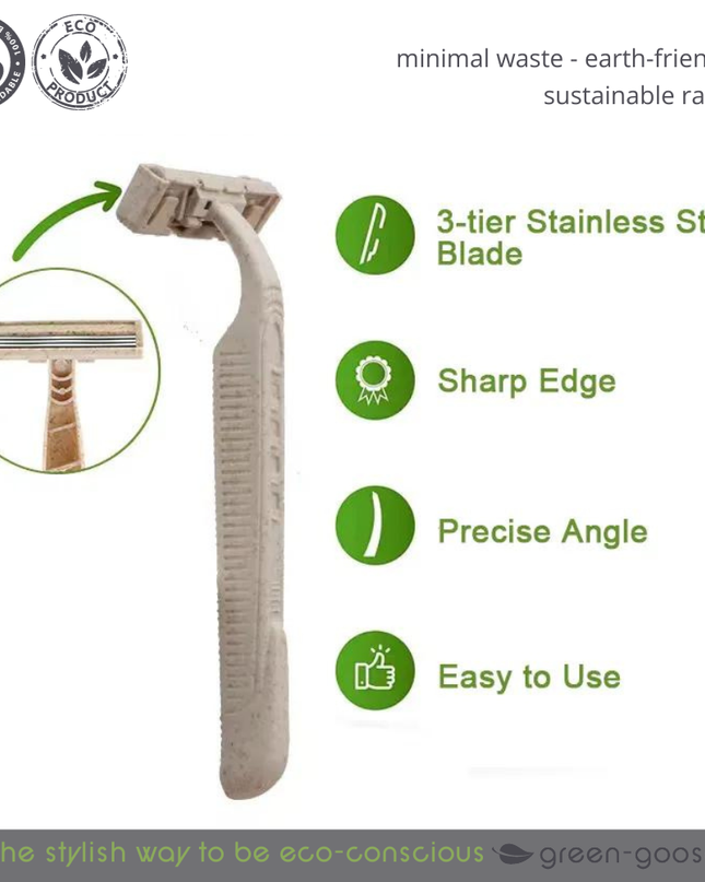 green-goose Bio-based Scheermesjes | 24 Stuks