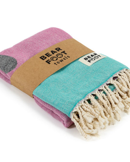 WATERMELON RED - 100% Cotton - Hammam Towel &amp; Beach Towel