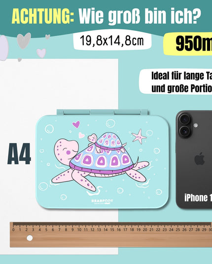 Leaf can with compartments, light and leak-proof - turtle