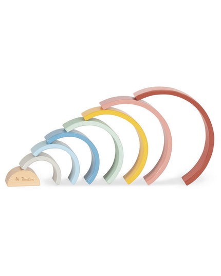 Houten regenboog 'Ruby' stapeltoren