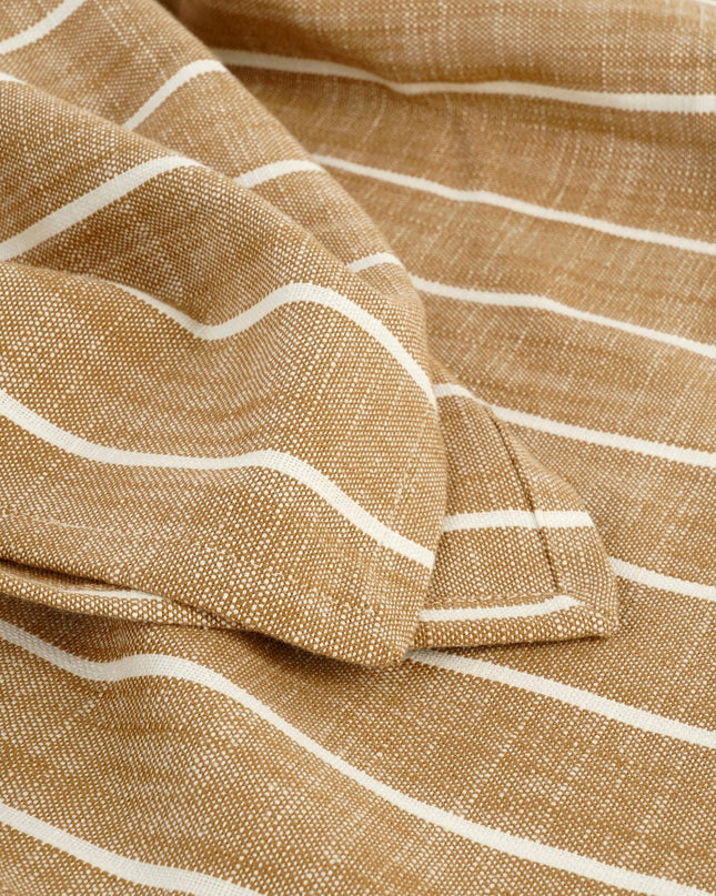 Alivo Tafelkleed - L250 x B140 cm - Organisch Katoen - Bruin, Wit