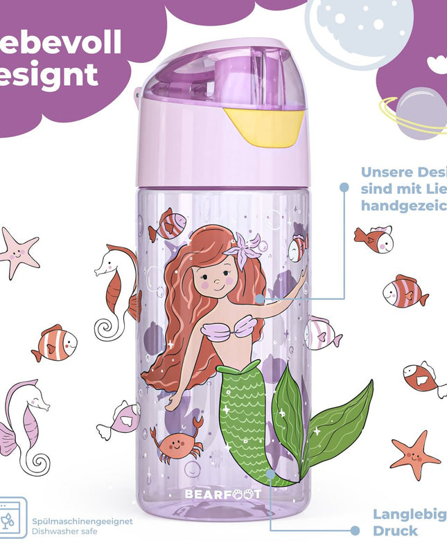 Children's water bottle, lightweight water bottle - mermaid