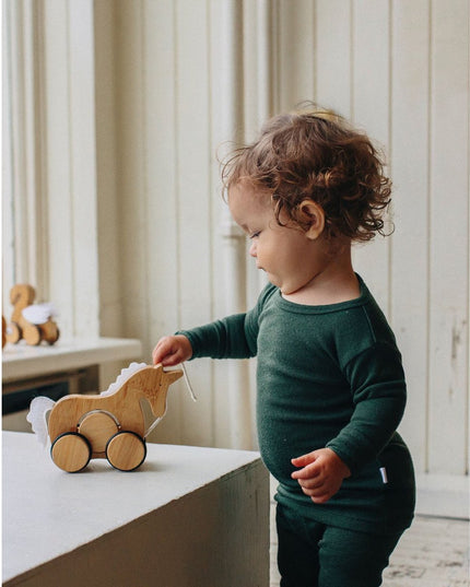 Kinderfeets bamboe trekfiguur Eenhoorn