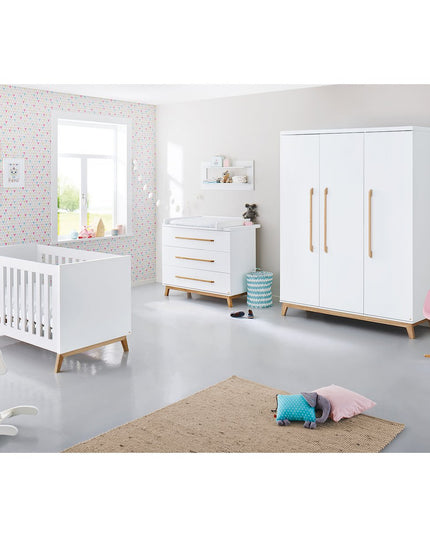 Startset 'Riva' breed groot3 delen: ledikant, brede commode, grote kledingkast