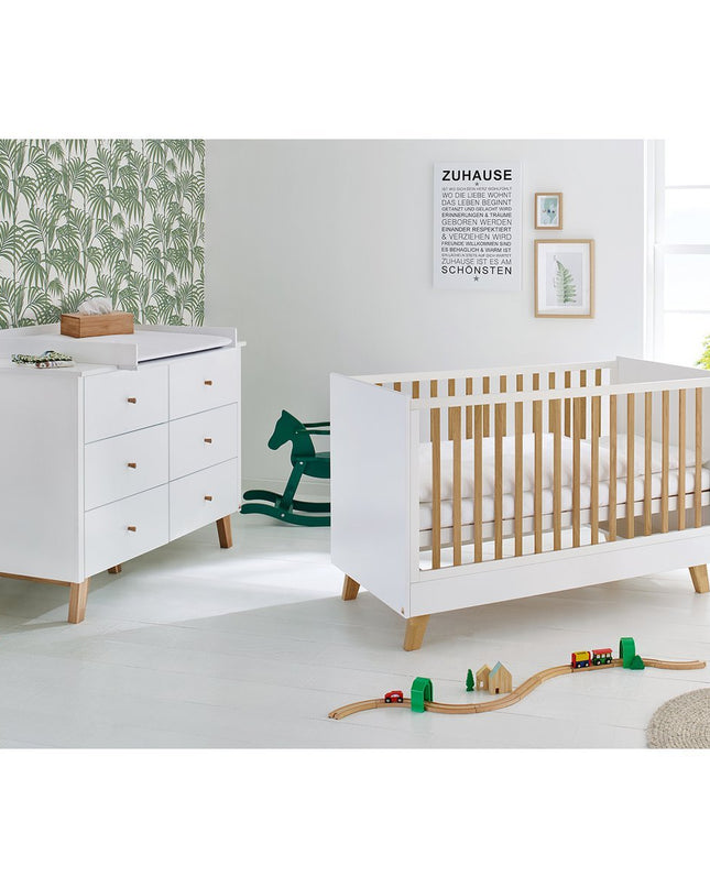 Startset 'Pan' extra breed
2 delen: ledikant, extra brede commode