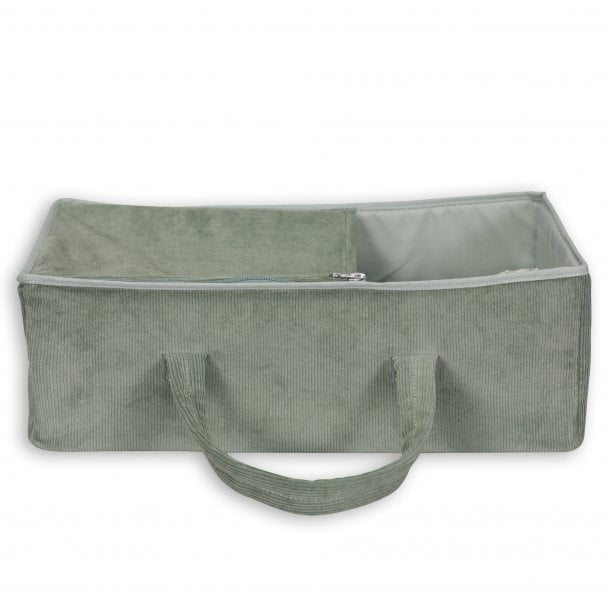 Reiswieg met dekbed en kussen, mint corduroy