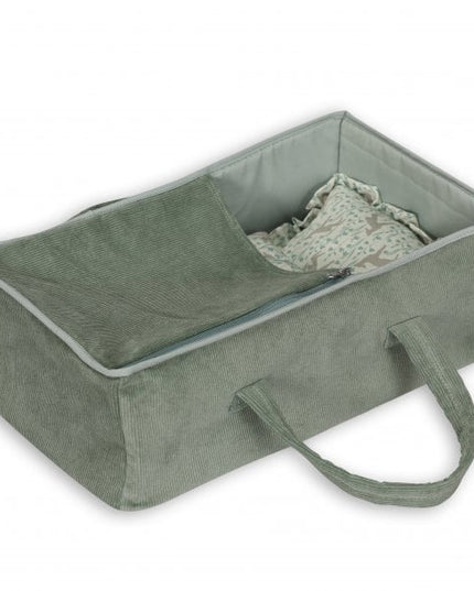 Reiswieg met dekbed en kussen, mint corduroy