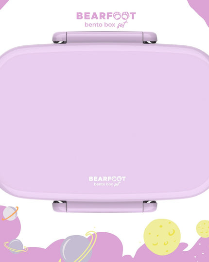 Children's lunch box with compartments, lightweight and leak-proof - Purple