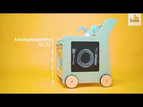 Kinderkeuken 'Kalle', pastelgroen hout